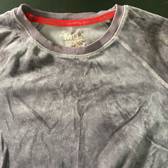 Muk Luks Plum Velour Sweatshirt - Picture 3 of 7